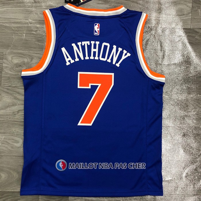 Maillot New York Knicks Carmelo Anthony NO 7 Icon Bleu